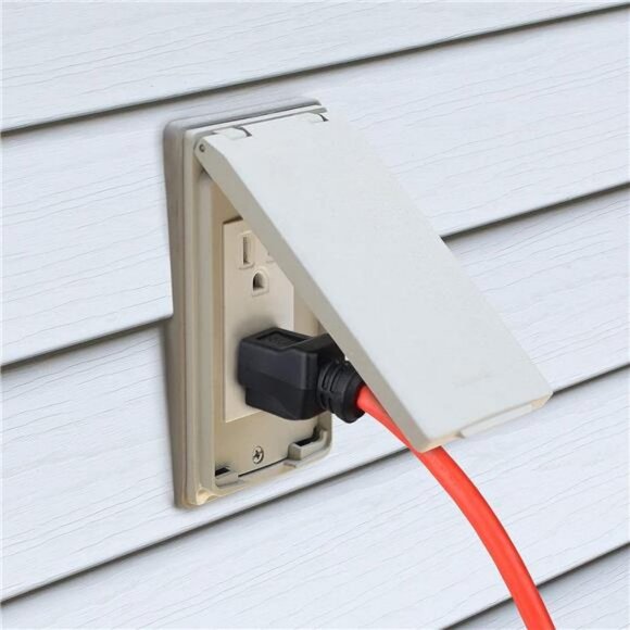 100 ft Outdoor Extension Cord 16/3 SJTW, 3-Prong Grounded Plug, Orange - Picture 6 of 7